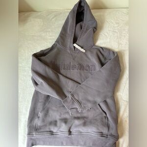 Lululemon All Yours embroidered hoodie gray, size 6